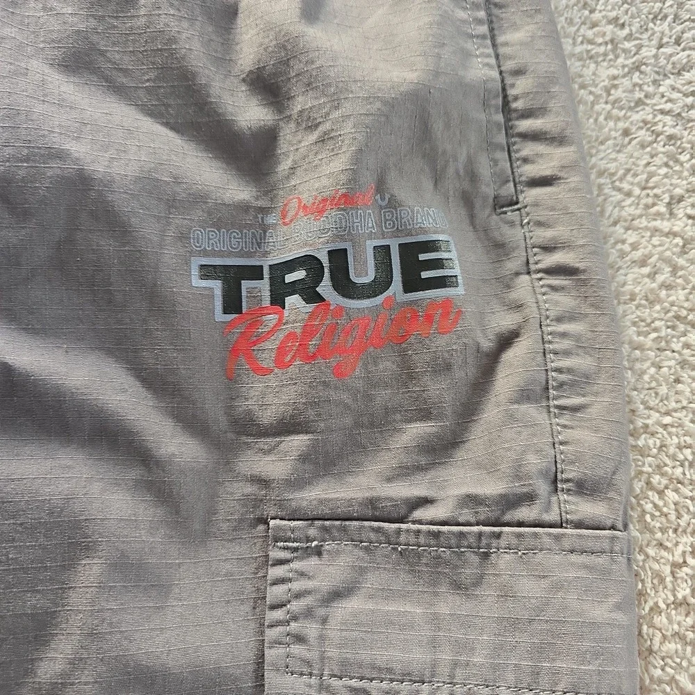 True Religion Ripstop Jogger Granite Grey Cargo Pockets Men's Pants Size XL NWT